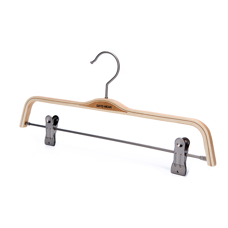 Adjustable Laminated Wooden Clip Hangers Display And Wholesale