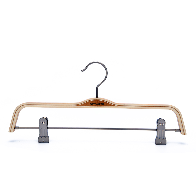 Adjustable Laminated Wooden Clip Hangers Display And Wholesale