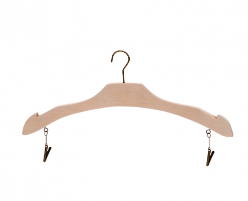 Beech Wooden Lingerie Hanger space saving clothes hanger with mini