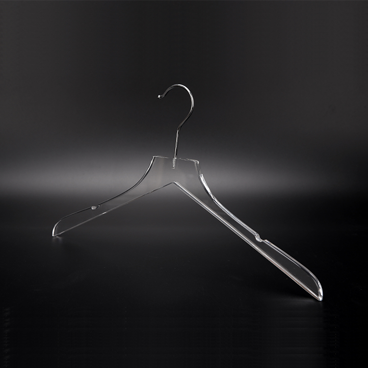 Luxury Transparent Acrylic Clothes Hanger with Pant Bar Display And