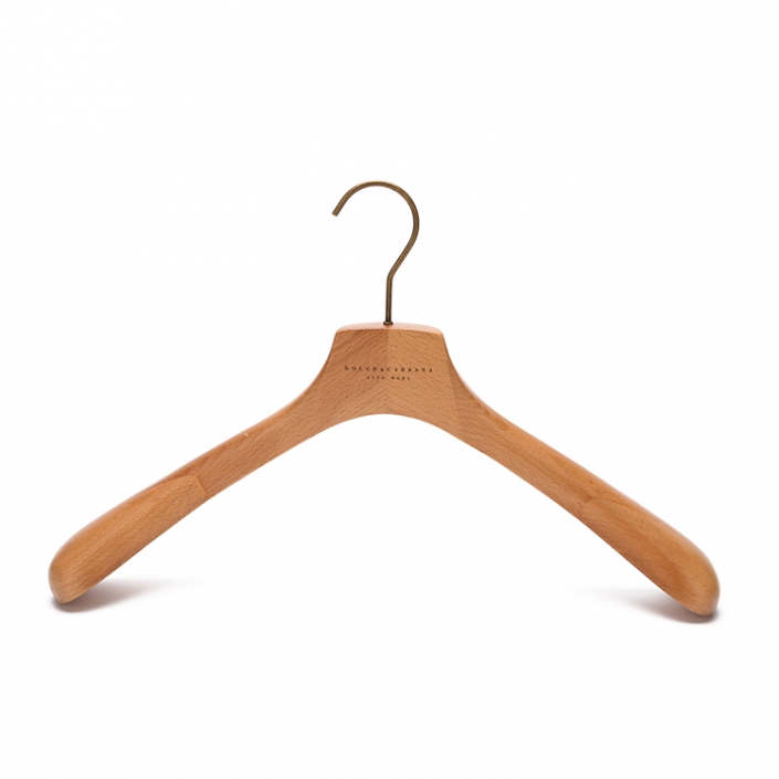 Italian Bespoke Wood Hanger with PU painted Wooden coat Hanger