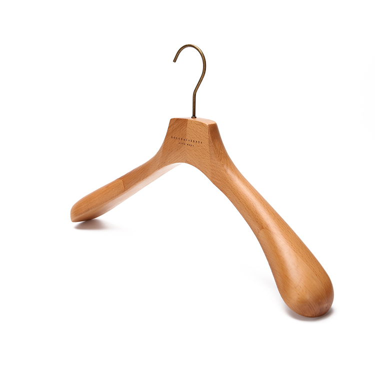 Luxury boutique Wooden Coat Clothes Hanger for garment Display