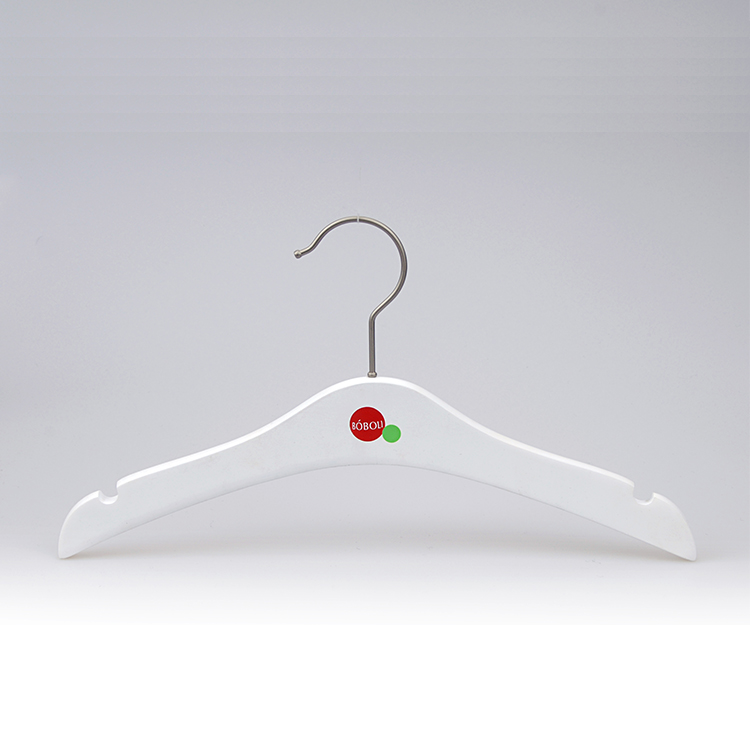 Matte White Wooden Children's Cloth Hanger