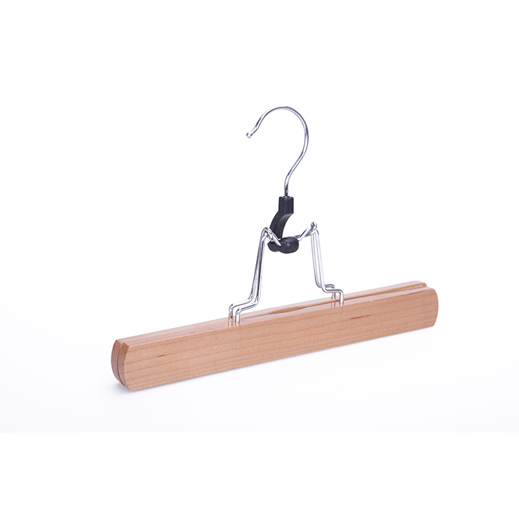 Premium Natural Wooden Trouser Clamp & Skirt Hanger Display And