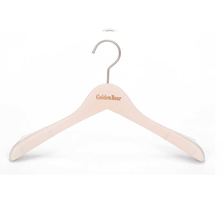 Vintage Womens luxury washed white wood hanger for jacket Display And