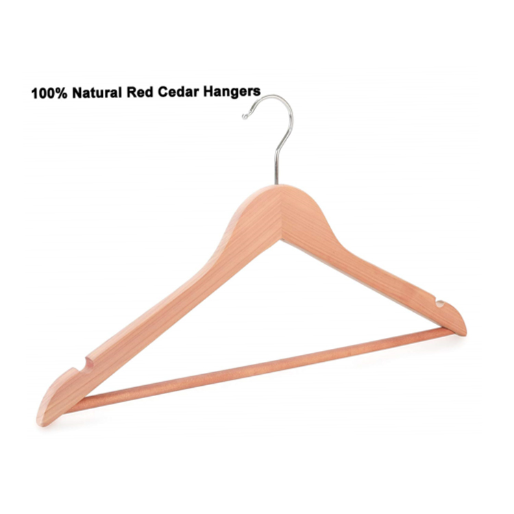 American Red Cedar Wood Coat Hangers, Wooden Suit Hangers Display And